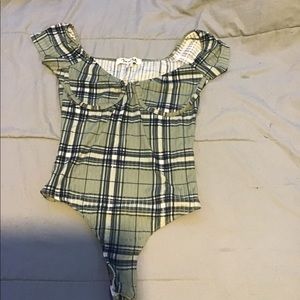 Plaid body suit